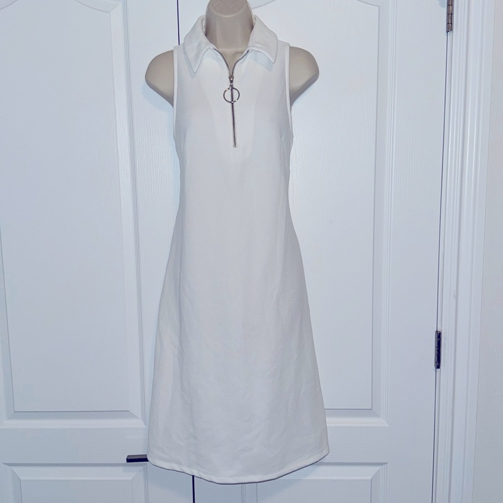 NWT ANNE KLEIN CUTE CASUAL SLEEVELESS DRESS FOR WHITE PARTY OR VACATION BRUNCH!